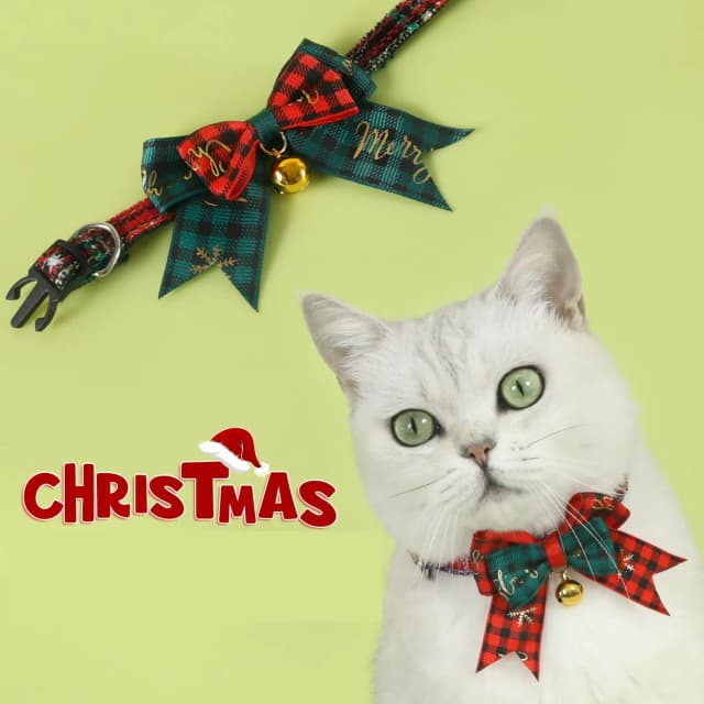 Festive Plaid Pet Collar